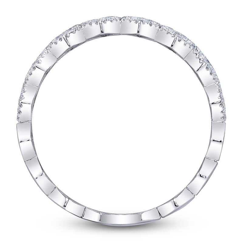 Main Image 4 of Shy Creation Multi-Diamond Hexagon Ring 1/3 ct tw 14K White Gold SC55024855V2Z7