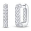 Thumbnail Image 1 of Shy Creation Diamond Angled Inside-Out Hoop Earrings 3-7/8 ct tw 14K White Gold J-SC55025299H1.00