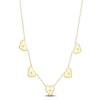 Thumbnail Image 2 of Shy Creation Diamond Beaded Heart Necklace 1/15 ct tw 14K Yellow Gold 18" J-SC55026090