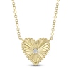Thumbnail Image 1 of Shy Creation Diamond Accent Beaded Heart Necklace 14K Yellow Gold 18" J-SC55026096