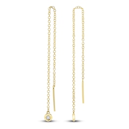 Shy Creation Diamond Accent Threader Earrings 14K Yellow Gold J-SC55010098