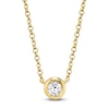 Thumbnail Image 1 of Shy Creation Diamond Solitaire Bezel-Set Necklace 1/5 ct tw 14K Yellow Gold 18" J-SC55012541
