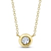 Thumbnail Image 3 of Shy Creation Diamond Solitaire Bezel-Set Necklace 1/5 ct tw 14K Yellow Gold 18" J-SC55012541