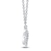 Thumbnail Image 2 of Shy Creation Diamond Clover Necklace 1/20 ct tw 14K White Gold 18" J-SC55019617