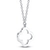 Thumbnail Image 3 of Shy Creation Diamond Clover Necklace 1/20 ct tw 14K White Gold 18" J-SC55019617