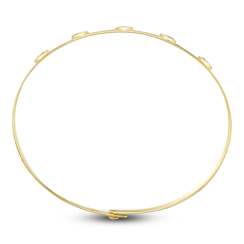 Main Image 2 of Shy Creation Marquise-Cut Diamond Bezel-Set Bangle Bracelet 1/3 ct tw 14K Yellow Gold J-SC55021224ZS