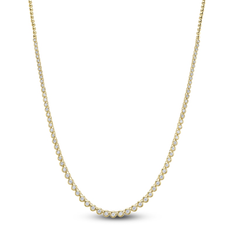 Main Image 2 of Shy Creation Diamond Bezel-Set Necklace 1-7/8 ct tw 14K Yellow Gold 18" J-SC55021358V4Z18