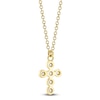 Thumbnail Image 3 of Shy Creation Diamond Bezel-Set Cross Necklace 1/15 ct tw 14K Yellow Gold 18" J-SC55021367V2
