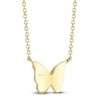 Thumbnail Image 3 of Shy Creation Diamond Textured Butterfly Necklace 1/20 ct tw 14K Yellow Gold 18" J-SC55021952