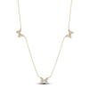 Thumbnail Image 1 of Shy Creation Diamond Butterfly Necklace 1/5 ct tw 14K Yellow Gold 18" J-SC55024047