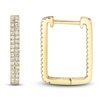 Thumbnail Image 1 of Shy Creation Diamond Diamond Angled Inside-Out Hoop Earrings 1/4 ct tw 14K Yellow Gold J-SC55024155H0.60