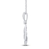 Thumbnail Image 2 of Brilliant Moments Diamond Shield Drop Necklace 3/8 ct tw 14K White Gold 18"