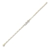 Thumbnail Image 2 of Shy Creation Diamond "Love" Paperclip Bracelet 1/10 ct tw 14K Yellow Gold 7" J-SC55022758
