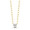 Thumbnail Image 1 of Shy Creation Multi-Diamond Heart Necklace 3/8 ct tw 14K Yellow Gold 18" SC55022917