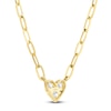 Thumbnail Image 3 of Shy Creation Multi-Diamond Heart Necklace 3/8 ct tw 14K Yellow Gold 18" SC55022917