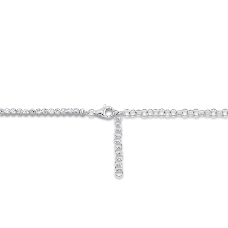 Main Image 3 of Shy Creation Graduated Diamond Riviera Necklace 6-3/8 ct tw 14K White Gold 18" SC55022934V4