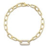 Thumbnail Image 1 of Shy Creation Diamond Paperclip Bracelet 1/5 ct tw 14K Yellow Gold 7" J-SC55022956
