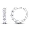 Thumbnail Image 2 of Shy Creation Diamond Five-Stone Hoop Earrings 7/8 ct tw 14K White Gold J-SC55023229V2