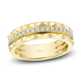 Shy Creation Diamond Geometric Pattern Ring 1/4 ct tw 14K Yellow Gold SC55024989Z7