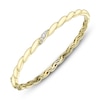Thumbnail Image 2 of Shy Creation Diamond Twist Bangle Bracelet 1/10 ct tw 14K Yellow Gold J-SC55025215ZS