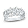 Thumbnail Image 1 of Lab-Grown Diamond Three-Row Buttercup Ring 1 ct tw 14K White Gold