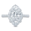 Thumbnail Image 3 of Pnina Tornai Oval-Cut Lab-Grown Diamond Halo Engagement Ring 2-3/4 ct tw 14K White Gold
