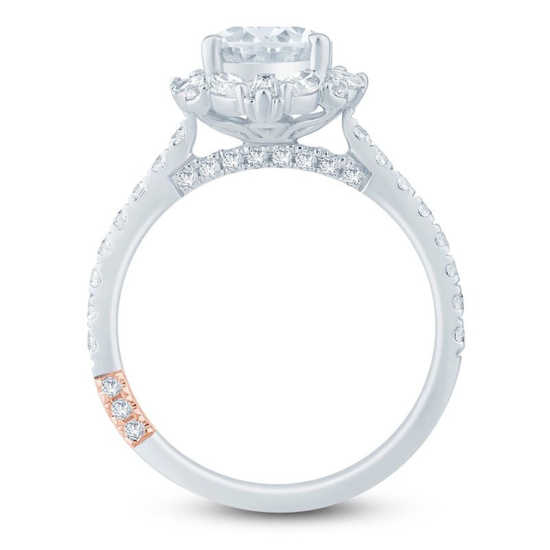 Main Image 4 of Pnina Tornai Oval-Cut Lab-Grown Diamond Halo Engagement Ring 2-3/4 ct tw 14K White Gold