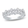 Thumbnail Image 1 of Lab-Grown Diamond Two-Row Buttercup Ring 3/4 ct tw 14K White Gold