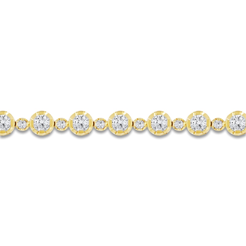 Main Image 2 of Lab-Grown Diamond Buttercup Bracelet 3 ct tw 14K Yellow Gold 7.25"