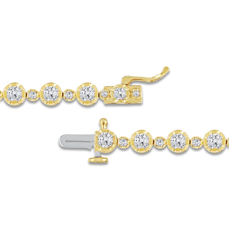 Main Image 3 of Lab-Grown Diamond Buttercup Bracelet 3 ct tw 14K Yellow Gold 7.25"