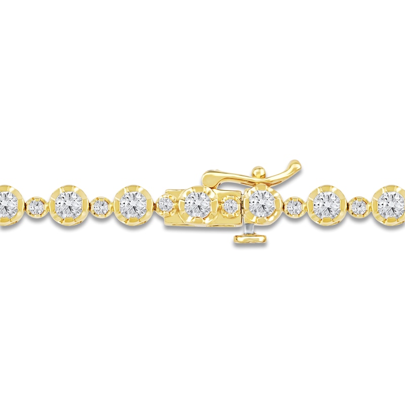Main Image 4 of Lab-Grown Diamond Buttercup Bracelet 3 ct tw 14K Yellow Gold 7.25"