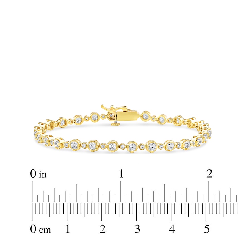 Main Image 5 of Lab-Grown Diamond Buttercup Bracelet 3 ct tw 14K Yellow Gold 7.25"