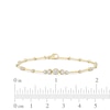 Thumbnail Image 4 of Lab-Grown Diamond Graduated Buttercup Link & Bar Bracelet 3/4 ct tw 14K Yellow Gold 7.25"