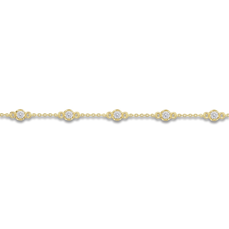 Main Image 2 of Lab-Grown Diamond Buttercup Station Bracelet 3/4 ct tw 14K Yellow Gold
