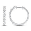 Thumbnail Image 3 of Lab-Grown Diamond Buttercup Hoop Earrings 1/2 ct tw 14K White Gold
