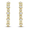 Thumbnail Image 1 of Lab-Grown Diamond Buttercup Hoop Earrings 1/2 ct tw 14K Yellow Gold
