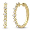 Thumbnail Image 2 of Lab-Grown Diamond Buttercup Hoop Earrings 1/2 ct tw 14K Yellow Gold