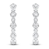 Thumbnail Image 1 of Lab-Grown Diamond Buttercup Hoop Earrings 1 ct tw 14K White Gold