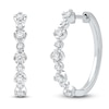 Thumbnail Image 2 of Lab-Grown Diamond Buttercup Hoop Earrings 1 ct tw 14K White Gold