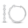 Thumbnail Image 3 of Lab-Grown Diamond Buttercup Hoop Earrings 1 ct tw 14K White Gold