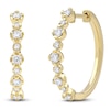 Thumbnail Image 3 of Lab-Grown Diamond Buttercup Hoop Earrings 1 ct tw 14K Yellow Gold