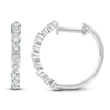 Thumbnail Image 2 of Lab-Grown Diamond Buttercup Hoop Earrings 1/3 ct tw 14K White Gold