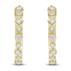 Thumbnail Image 1 of Lab-Grown Diamond Buttercup Hoop Earrings 1/3 ct tw 14K Yellow Gold