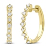 Thumbnail Image 3 of Lab-Grown Diamond Buttercup Hoop Earrings 1/3 ct tw 14K Yellow Gold