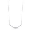 Thumbnail Image 1 of Lab-Grown Diamond Buttercup Smile Necklace 1 ct tw 14K White Gold 18"