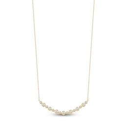 Lab-Grown Diamond Buttercup Smile Necklace 1 ct tw 14K Yellow Gold 18"