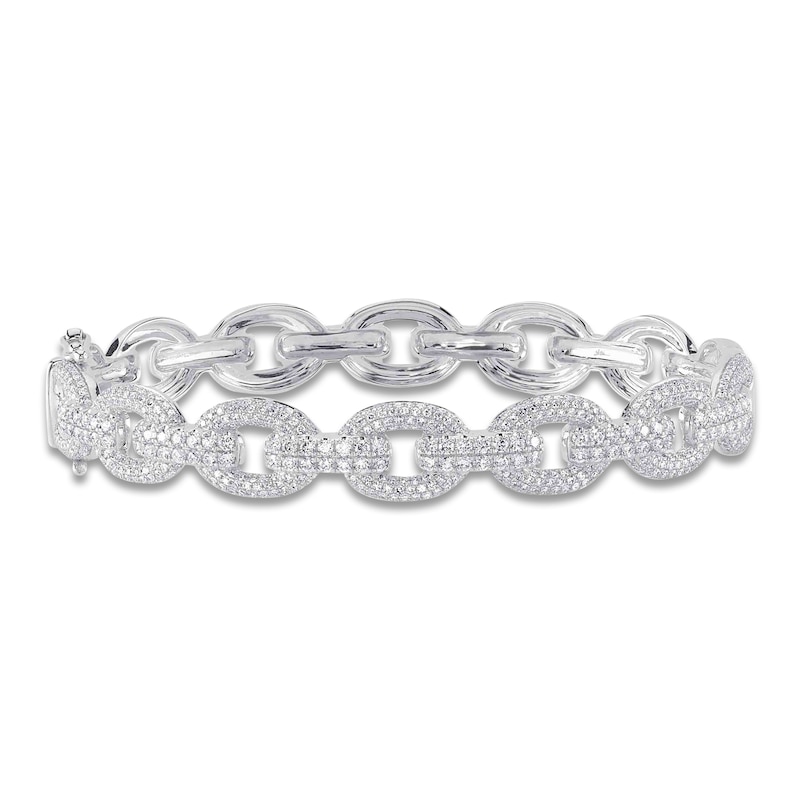 Main Image 1 of Shy Creation Diamond Chain Link Bangle Bracelet 1-7/8 ct tw 14K White Gold J-SC55025552ZS