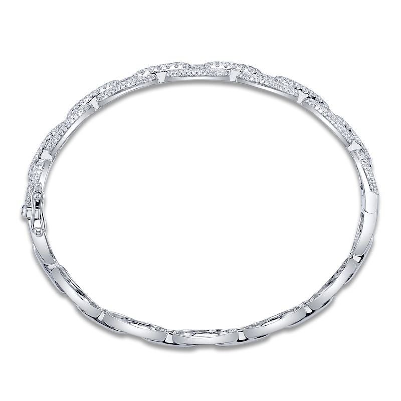 Main Image 3 of Shy Creation Diamond Chain Link Bangle Bracelet 1-7/8 ct tw 14K White Gold J-SC55025552ZS