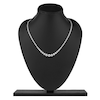 Thumbnail Image 4 of Lab-Grown Diamond Riviera Necklace 8 ct tw 14K White Gold 18"