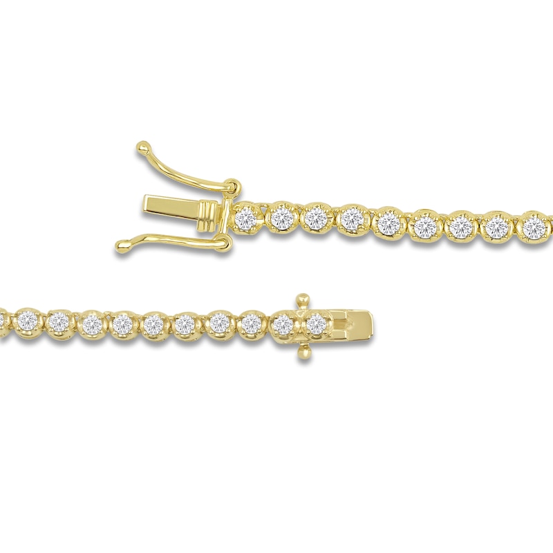 Main Image 3 of Lab-Grown Diamond Riviera Necklace 8 ct tw 14K Yellow Gold 18"